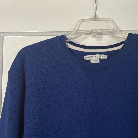 Geoffrey Beene Blue V-Neck Sweater - Picture 2 of 4